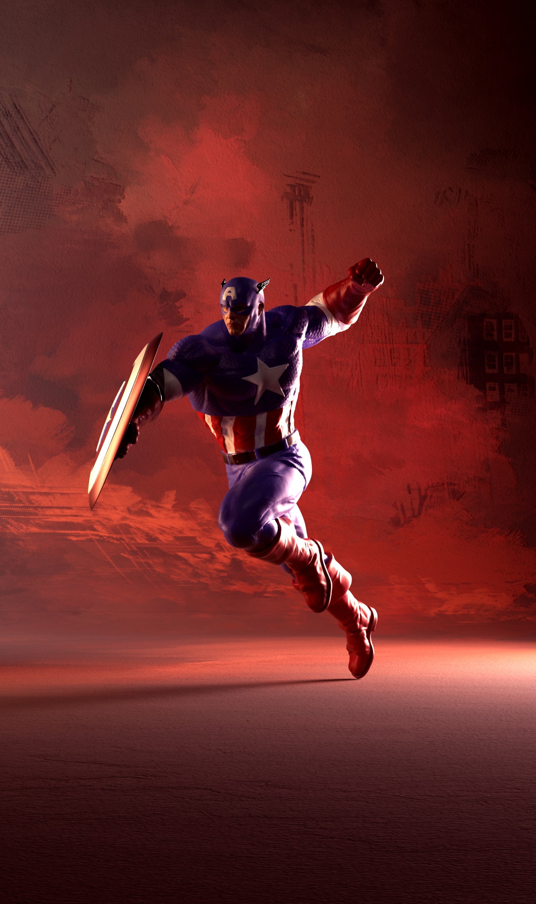 Captain America | 1/1 Silver Sculpture & Digital Artwork | Marvel