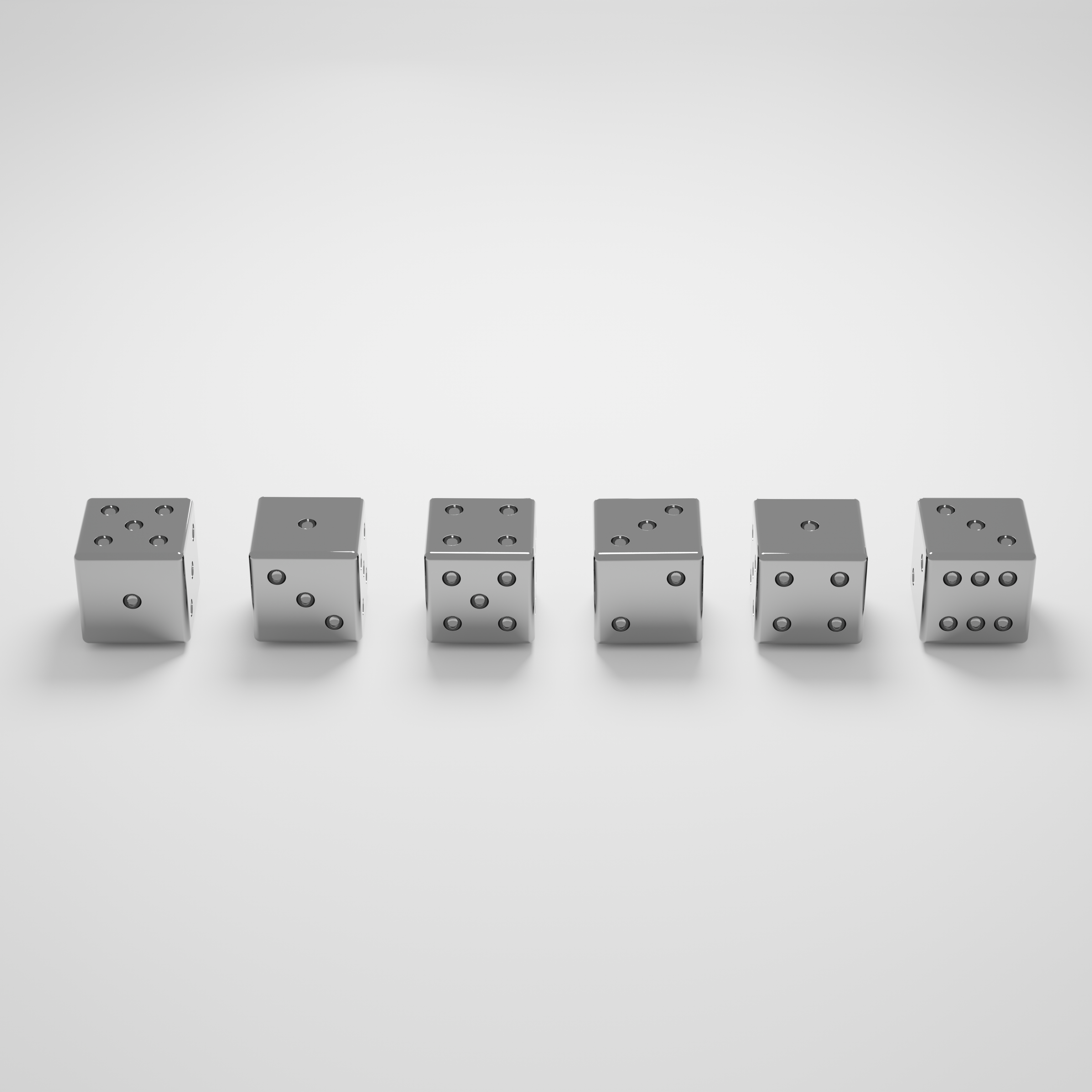 Dice Set in Sterling Silver