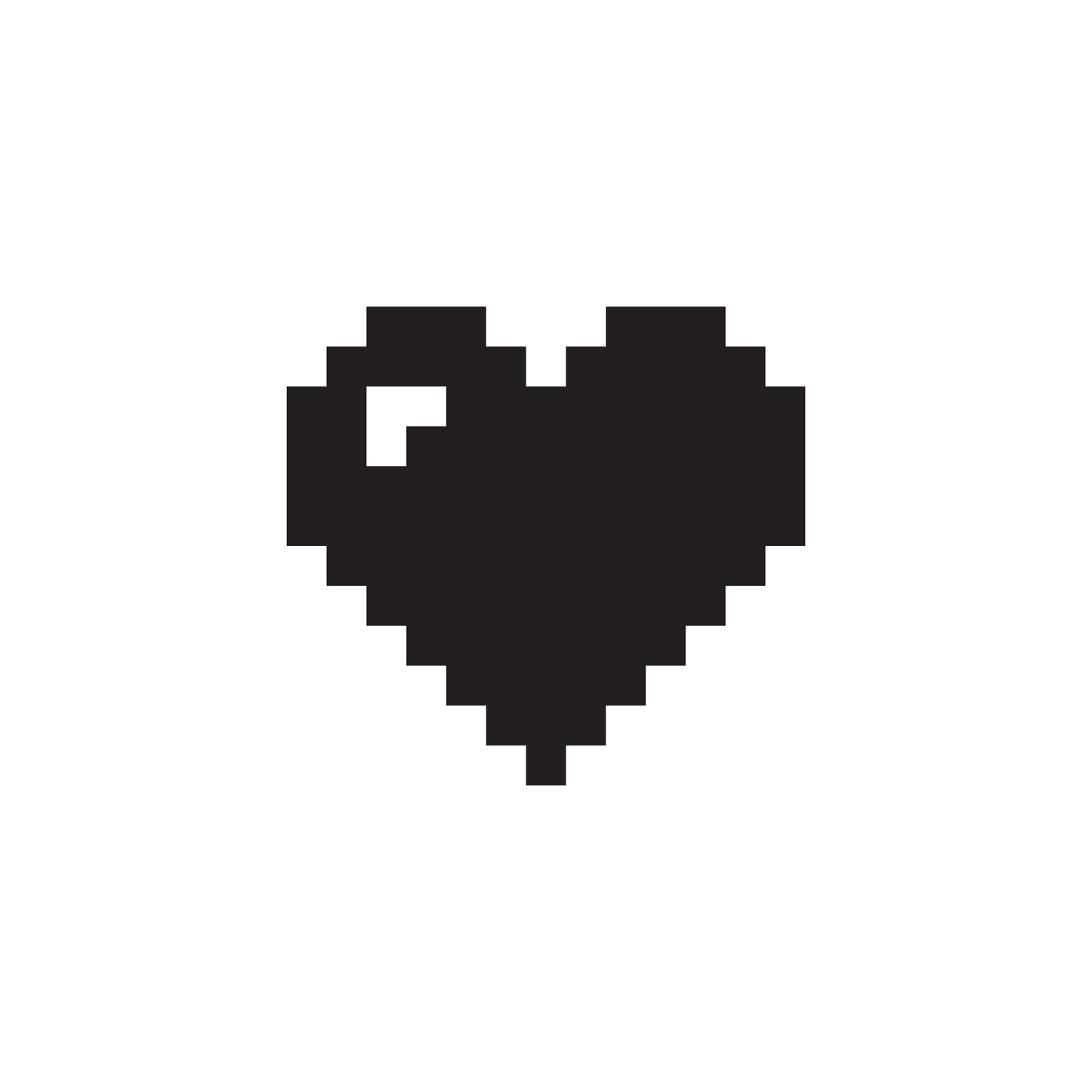 Heart icon designed by Susan Kare, digital artwork