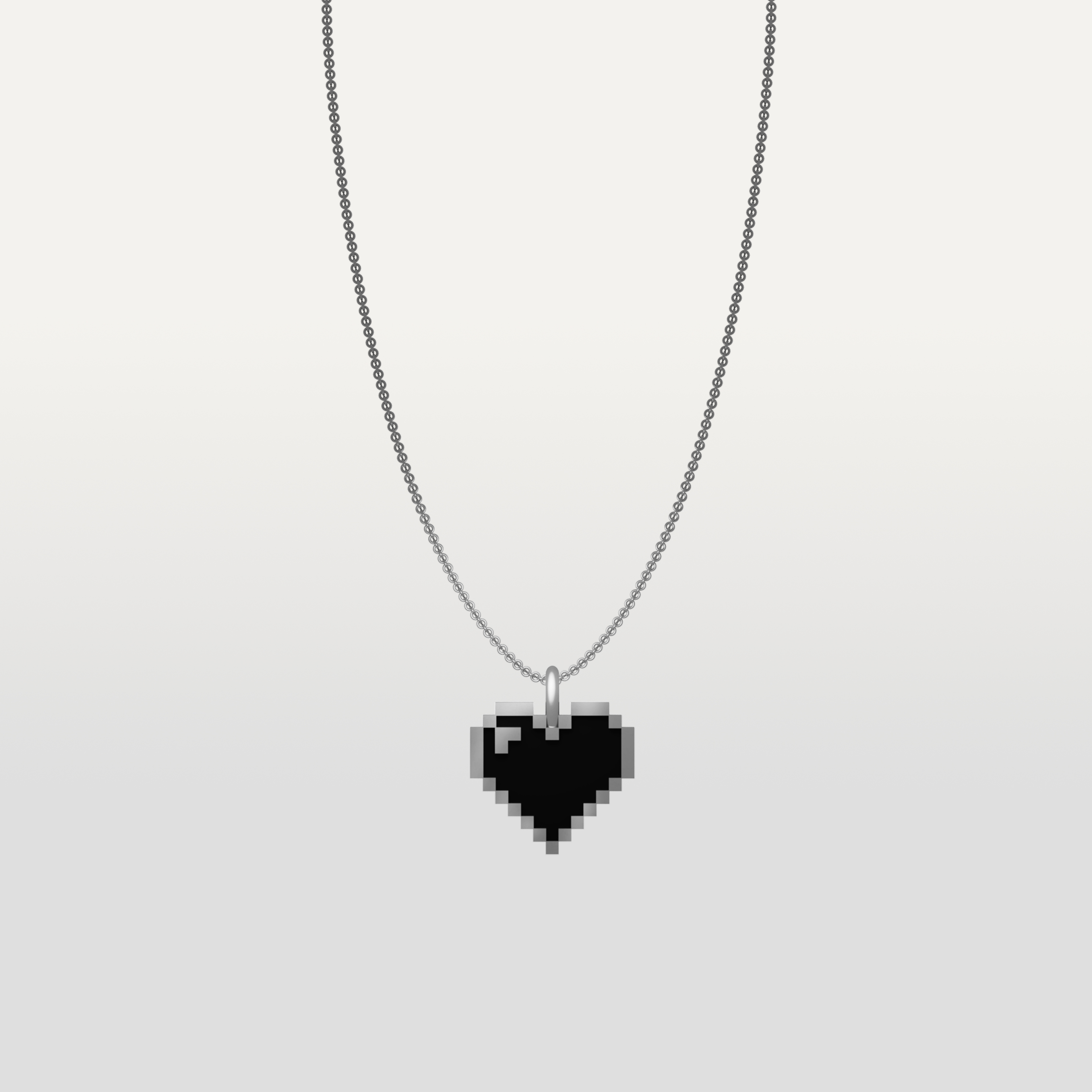 Heart necklace pendant in silver