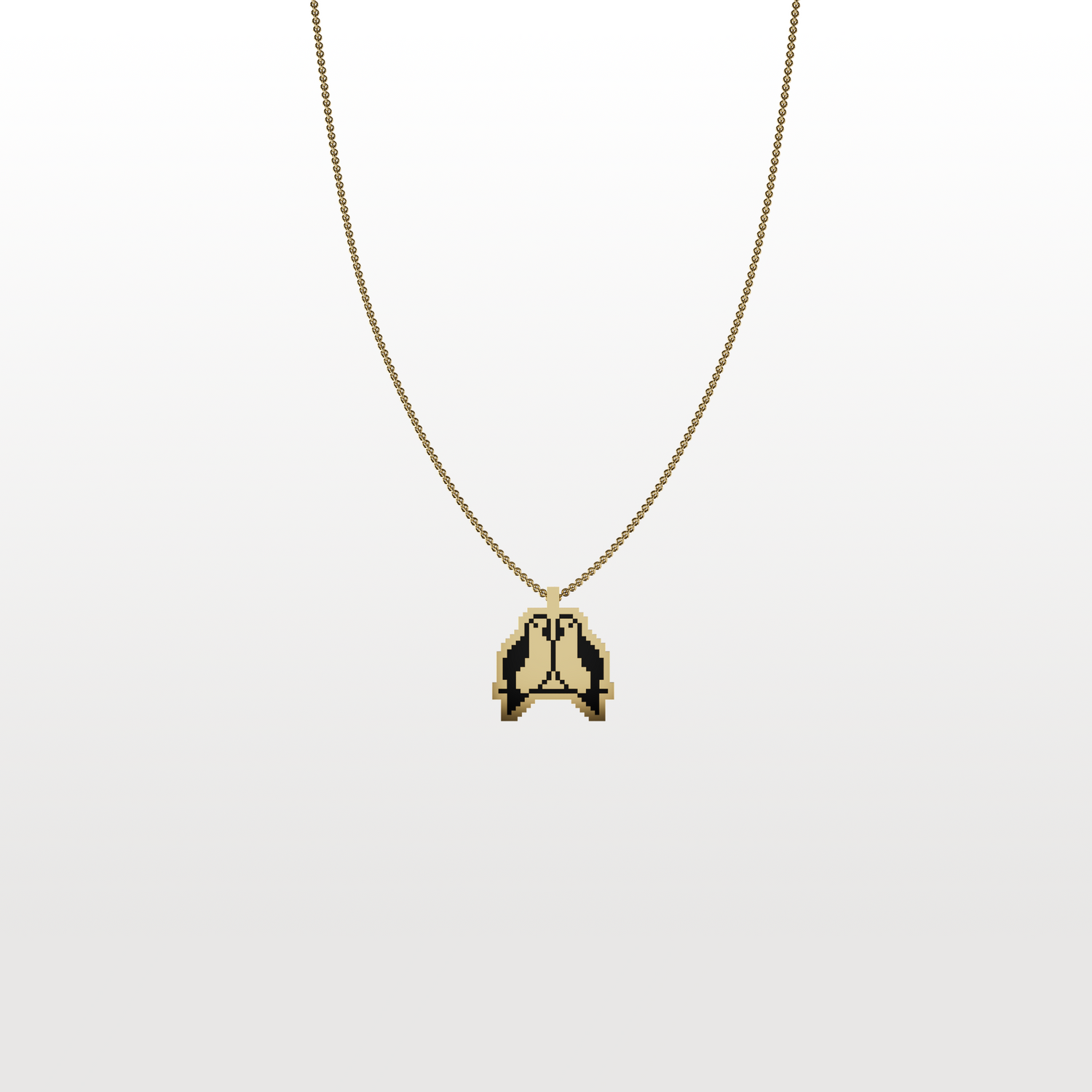 Love Birds icon by Susan Kare gold necklace pendant