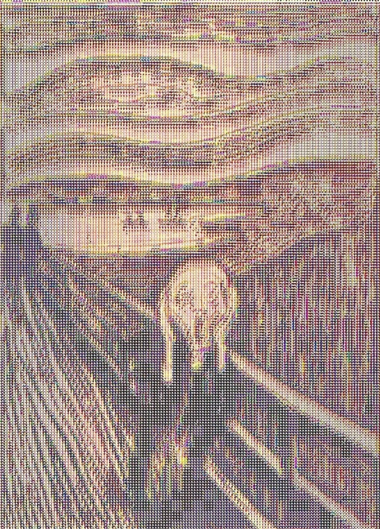 Munch Ascii ASCII Scream, a binary interpretation of Munch's masterpiece – Asprey ...