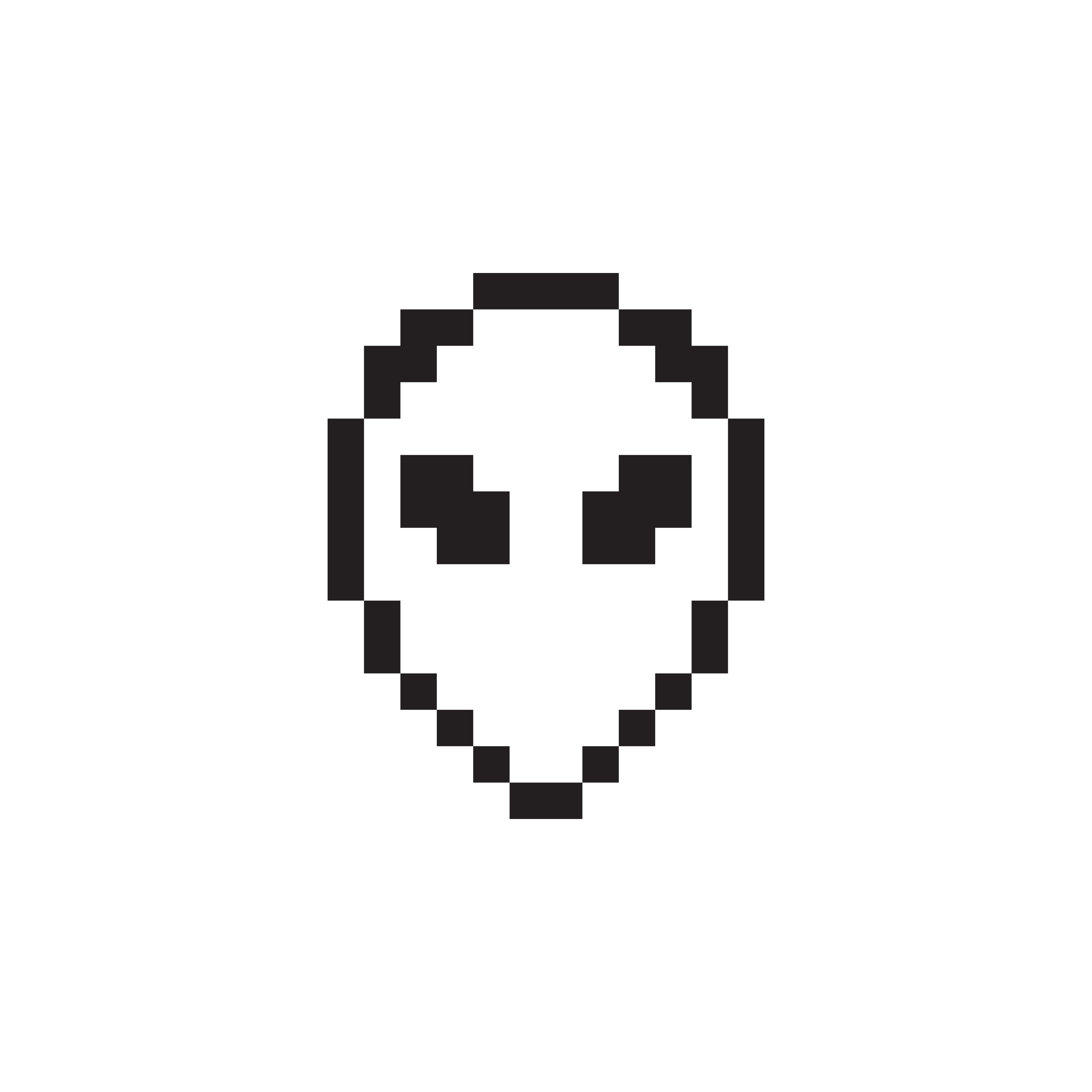 Alien icon designed by Susan Kare, digital artwork