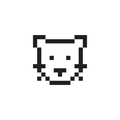 Cat icon designed by Susan Kare, digital artwork