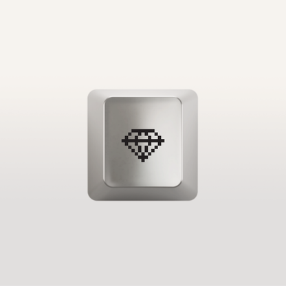 Diamond engagement ring Icon by Susan Kare - Keyboard key in silver