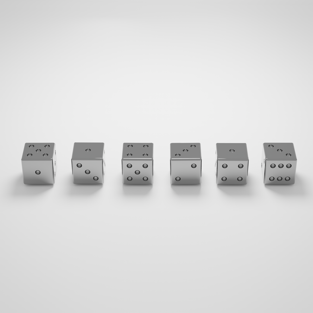 Dice Set in Sterling Silver