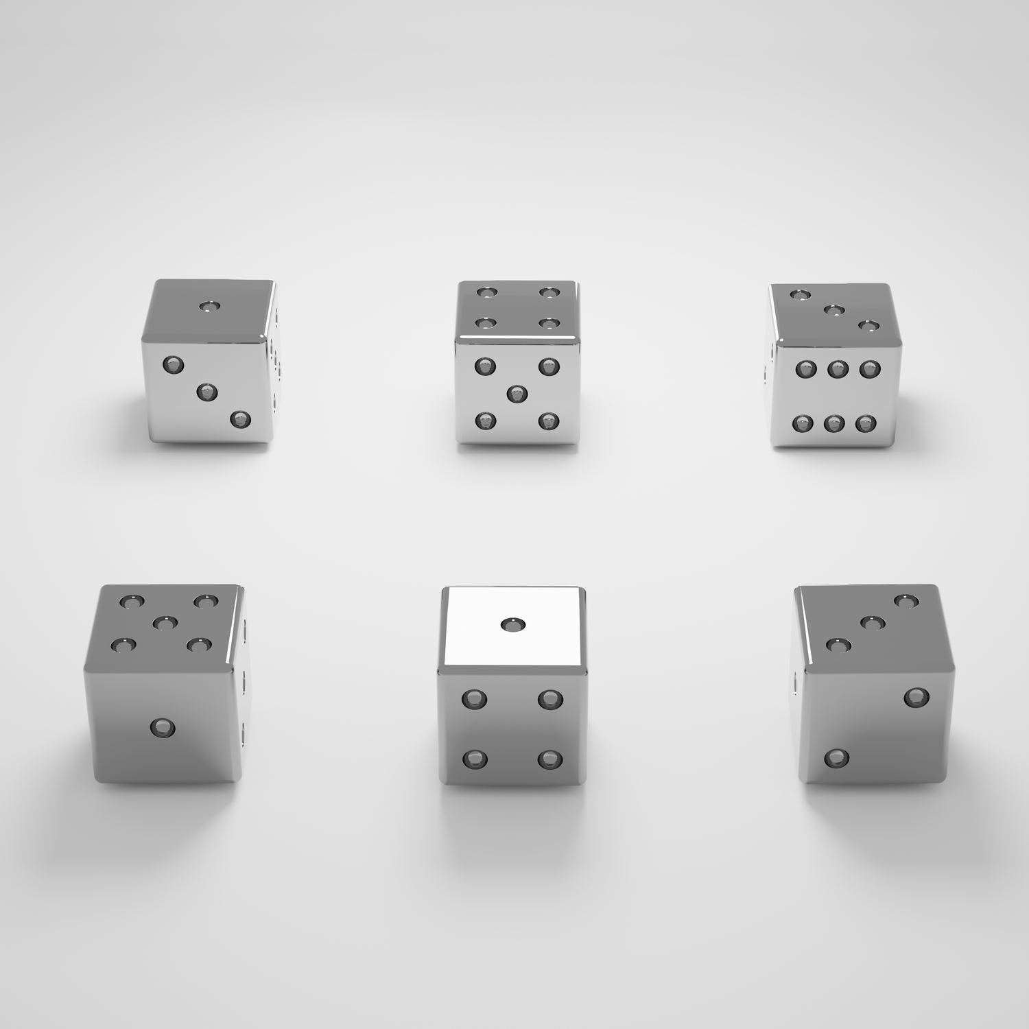 Dice Set in Sterling Silver