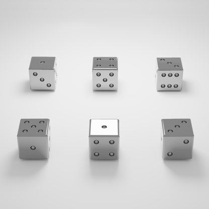 Dice Set in Sterling Silver