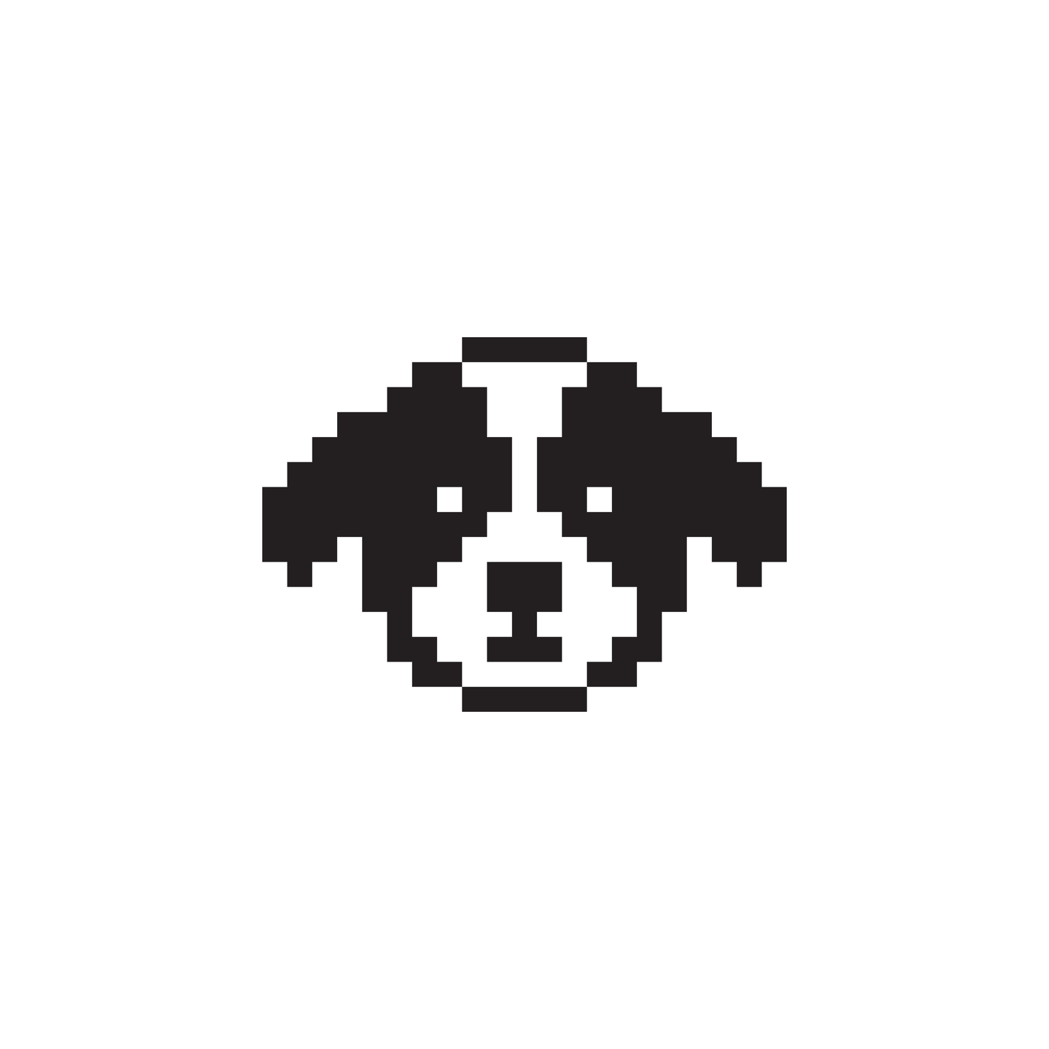 Dog icon by Susan Kare, digital artwork