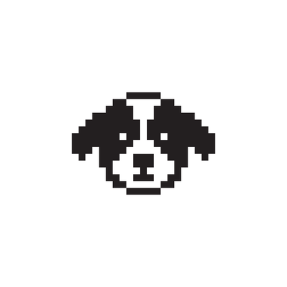 Dog icon by Susan Kare, digital artwork