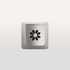 Flower Daisy Icon by Susan Kare - Keyboard key in silver