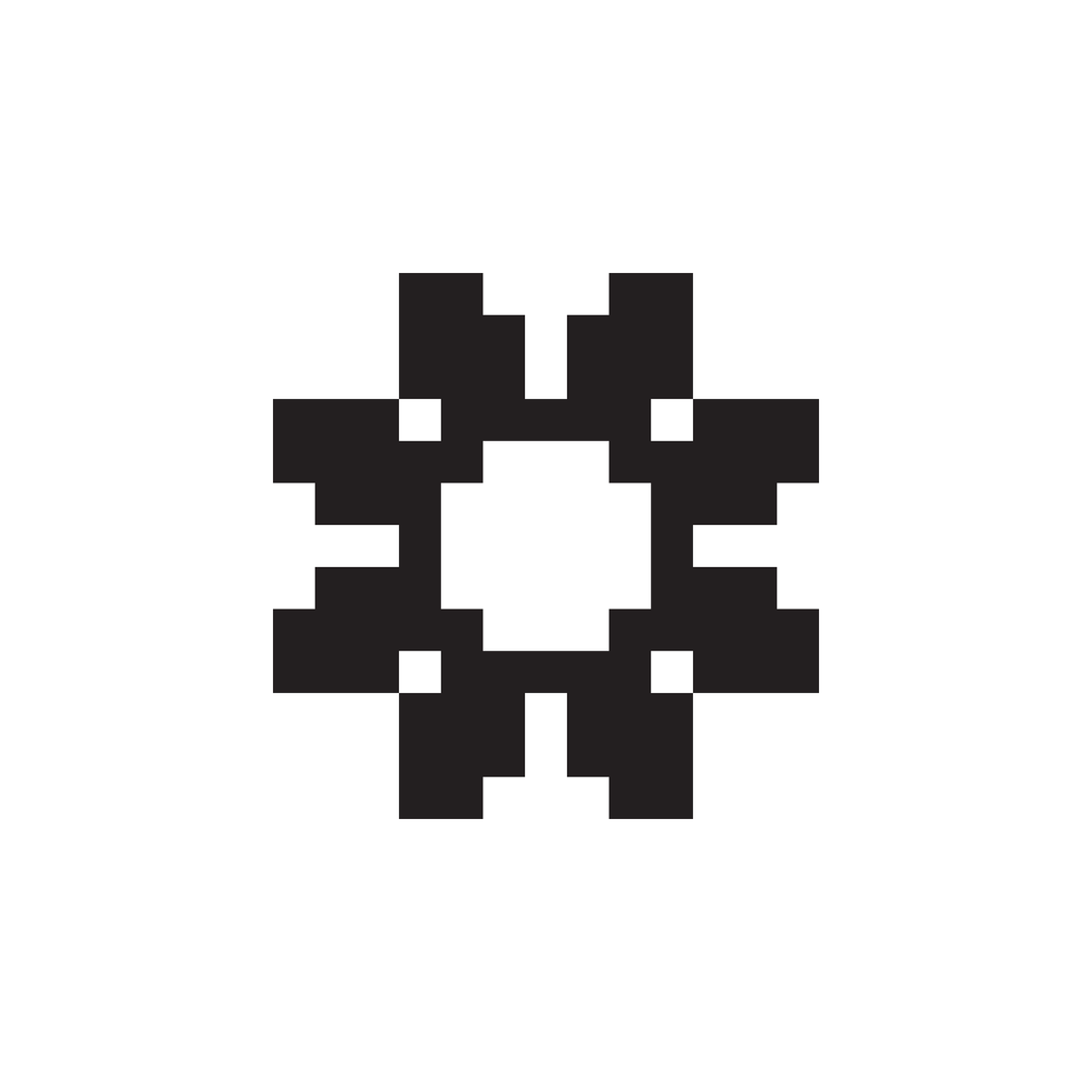 Flower icon designed by Susan Kare, digital artwork 