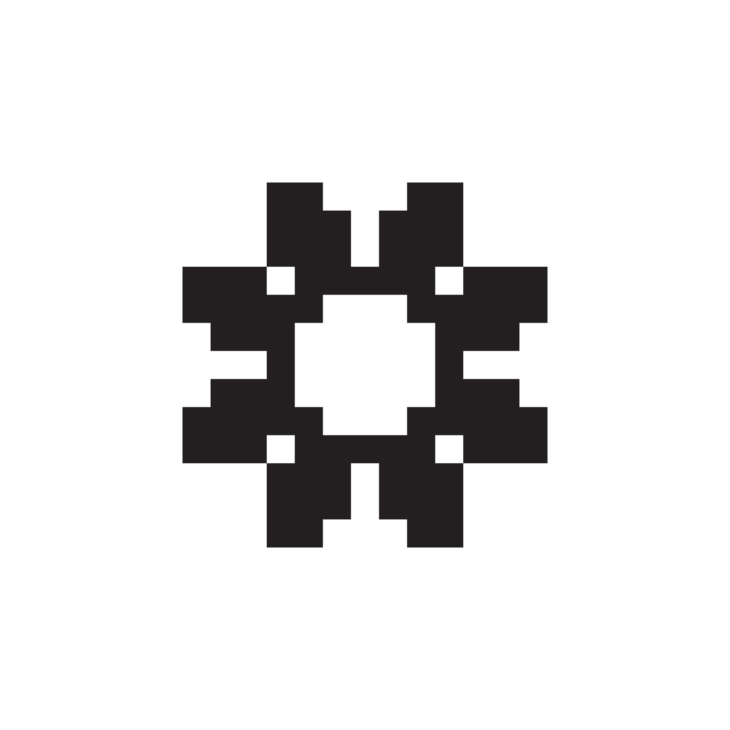 Flower icon designed by Susan Kare, digital artwork 