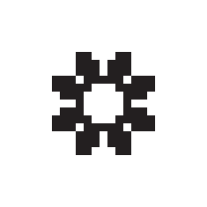 Flower icon designed by Susan Kare, digital artwork 