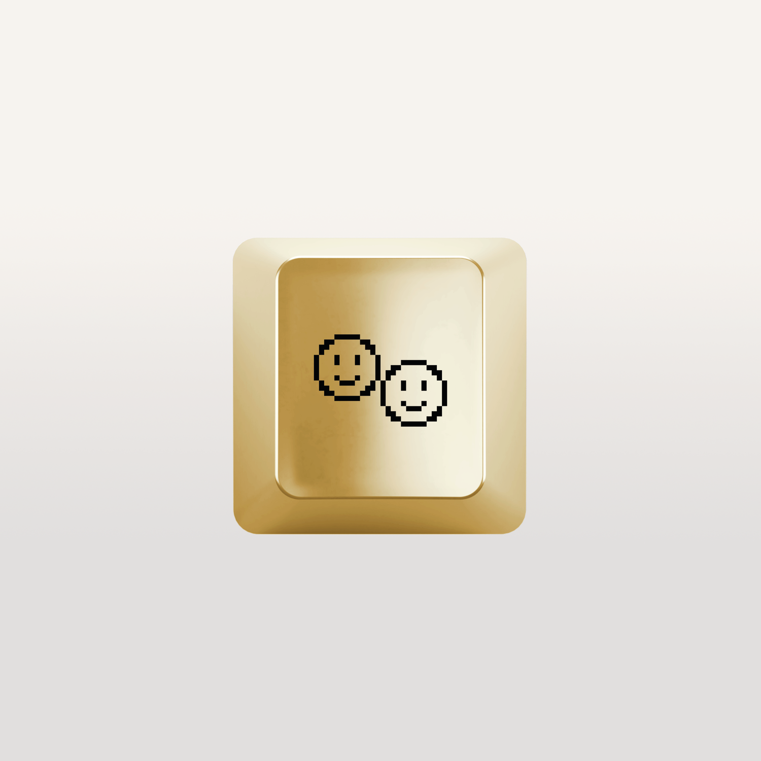 Gold key with friendship icon designed by Susan Kare 