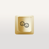 Gold key with friendship icon designed by Susan Kare 