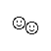 Friendship icon designed by Susan Kare, digital artwork 