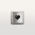 Heart Icon by Susan Kare - Keyboard key in silver