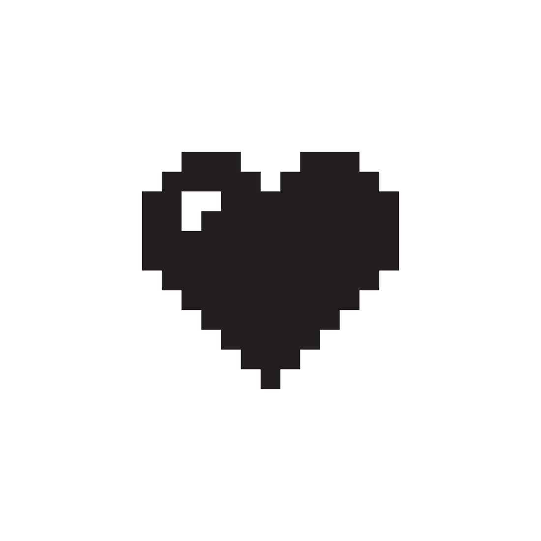 Heart icon designed by Susan Kare, digital artwork 