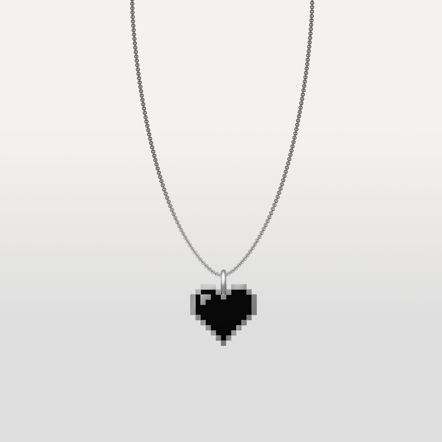 Heart necklace pendant in silver 