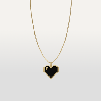 Heart necklace pendant in gold colour