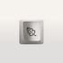 Leaf Icon by Susan Kare - Keyboard key in silver