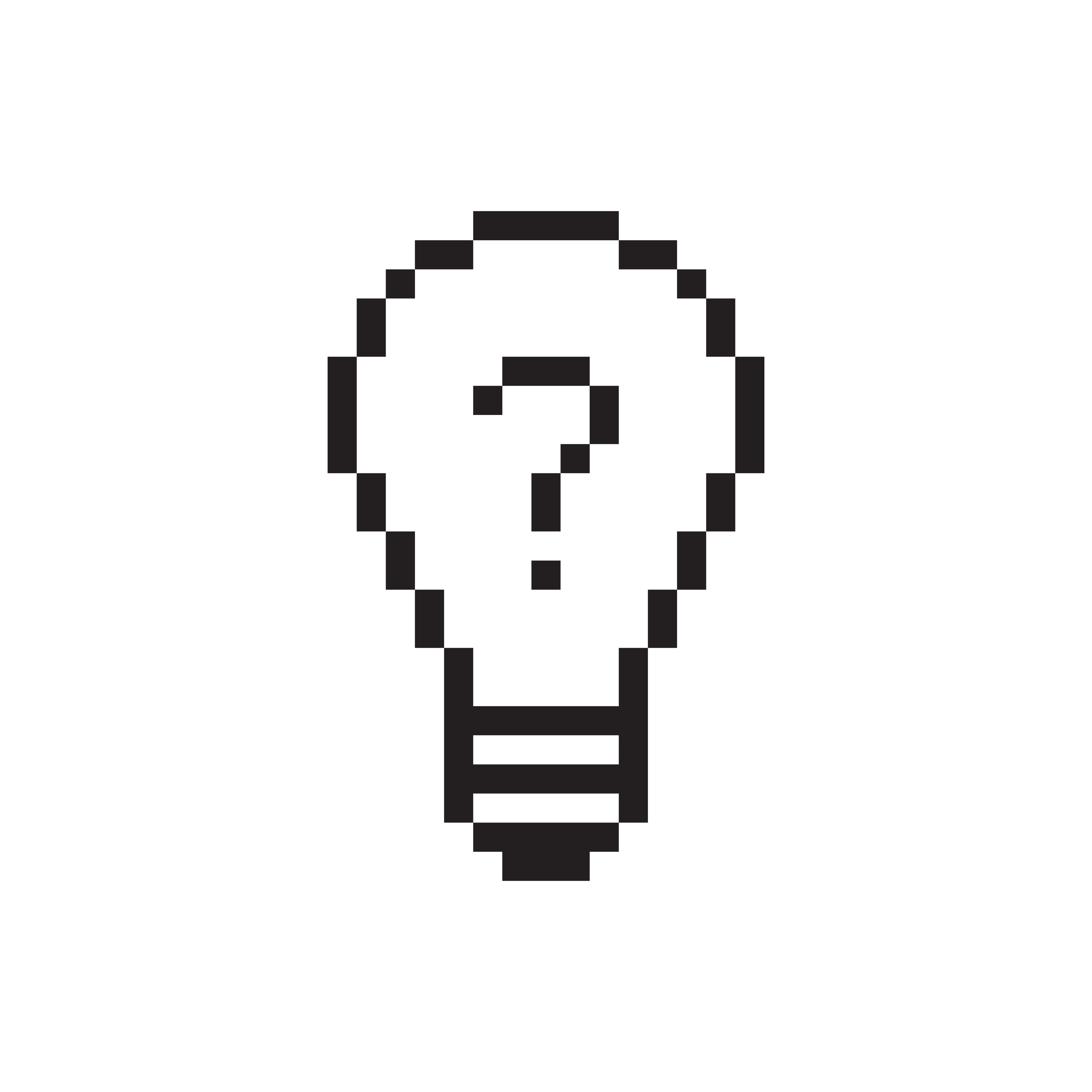 Lightbulb icon designed by Susan Kare, digital artwork 