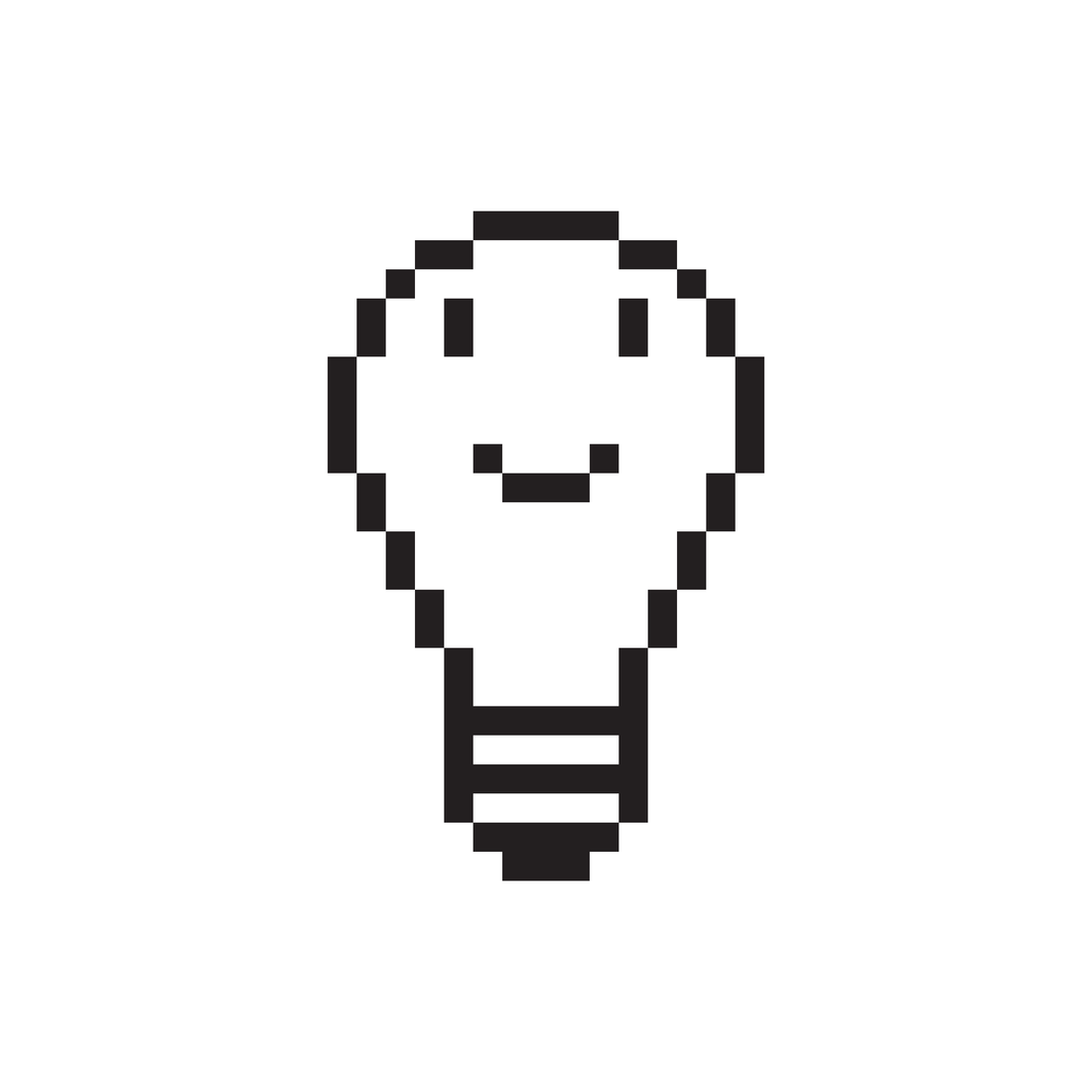 Lightbulb icon designed by Susan Kare, digital artwork