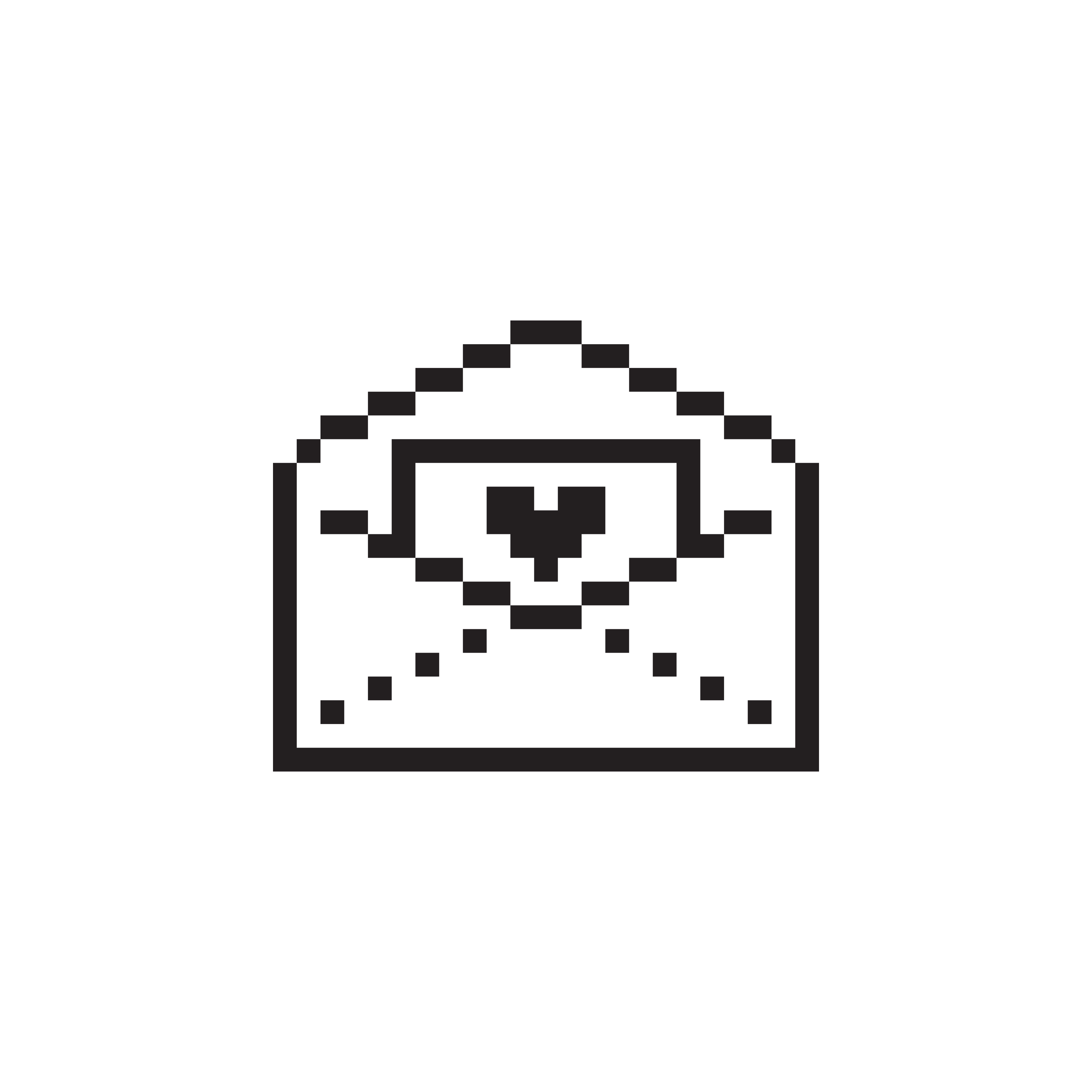 Open Love Letter icon by Susan Kare, digital artwork 