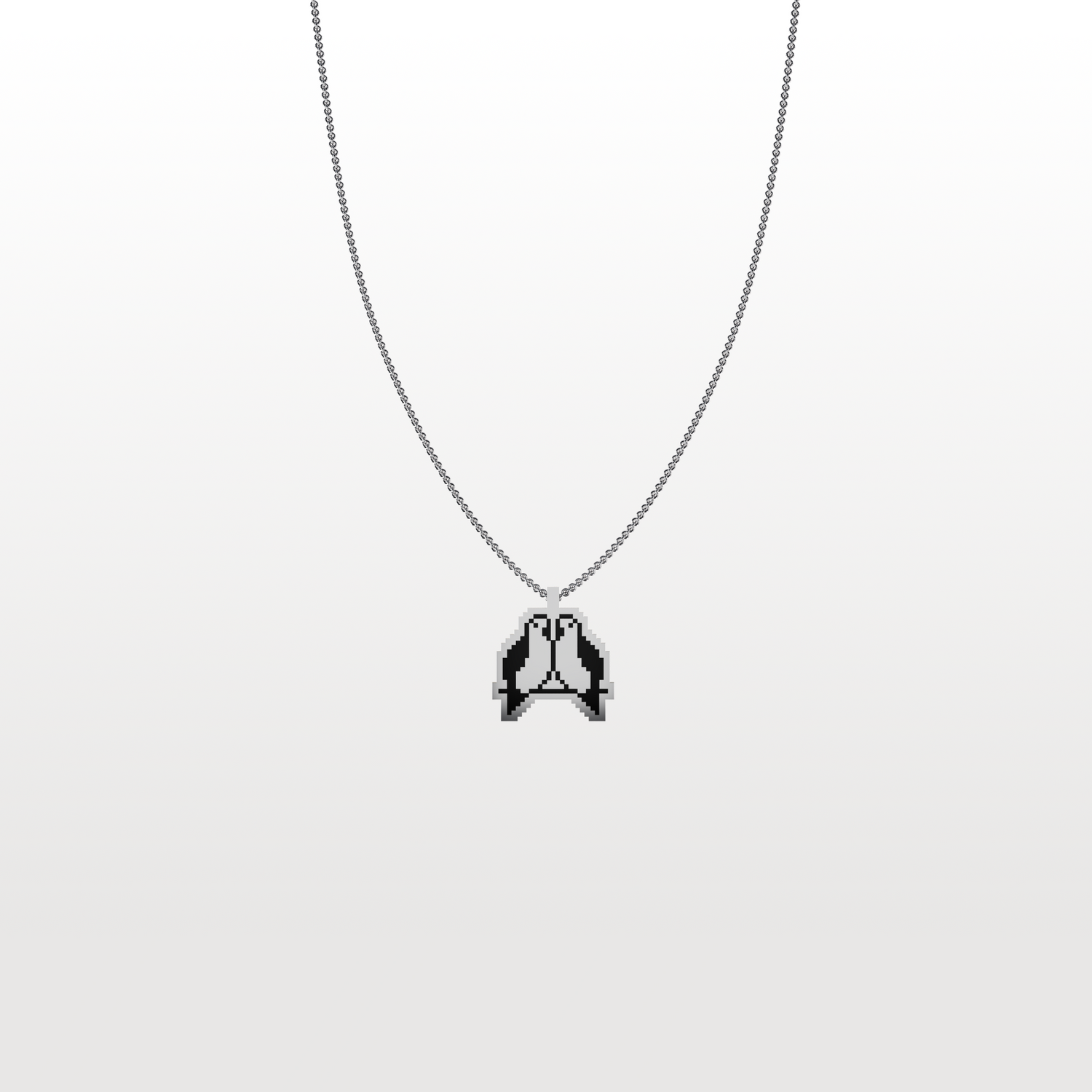 Love Birds icon by Susan Kare silver necklace pendant