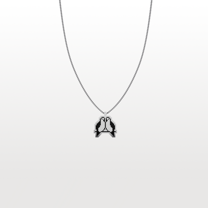 Love Birds icon by Susan Kare silver necklace pendant