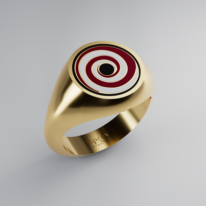 The Pranksy Swirl Signet Ring - Yellow Gold