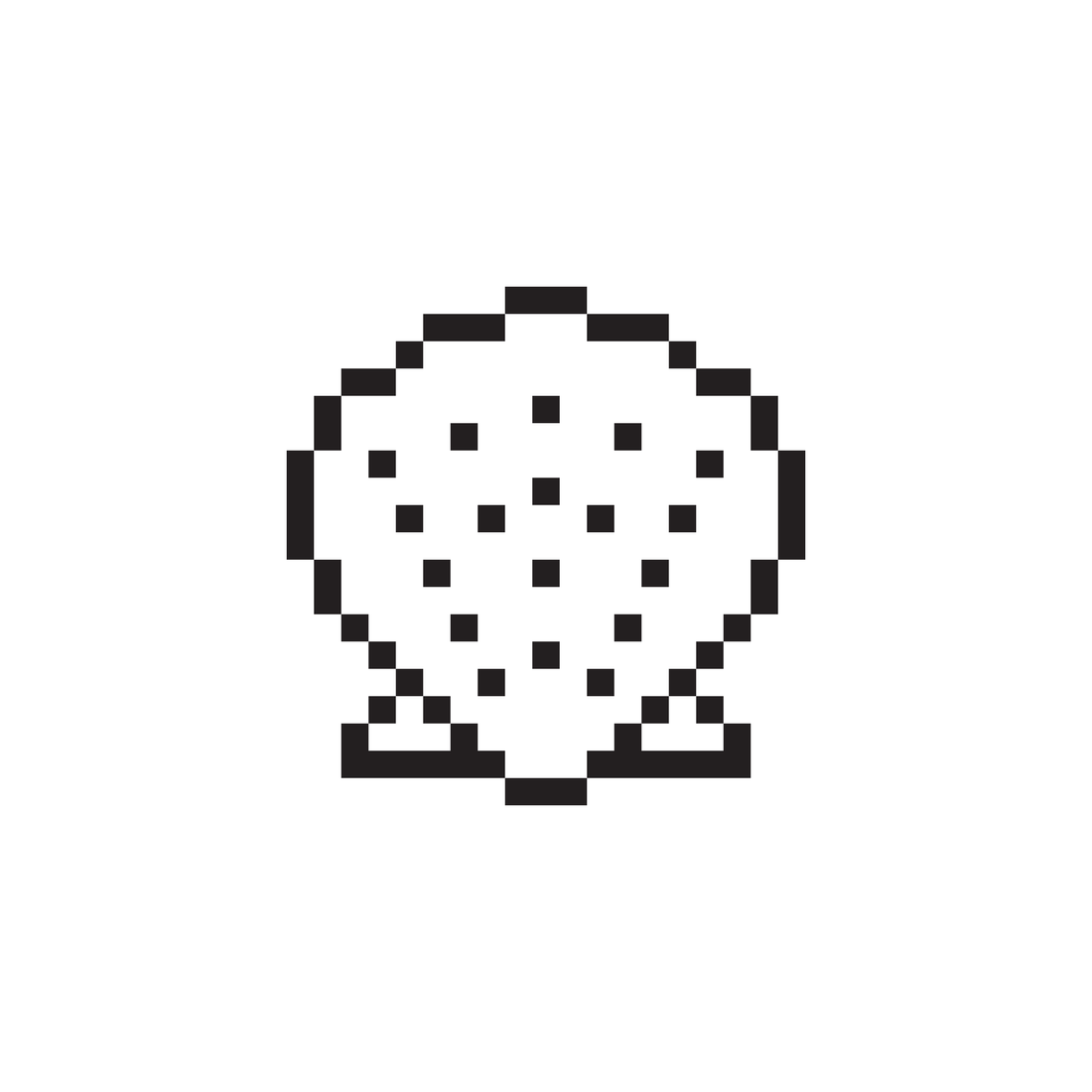 Shell icon designed by Susan Kare, digital artwork