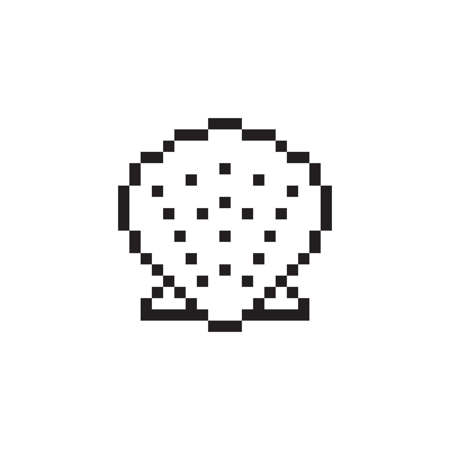 Shell icon designed by Susan Kare, digital artwork