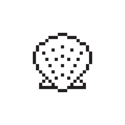 Shell icon designed by Susan Kare, digital artwork