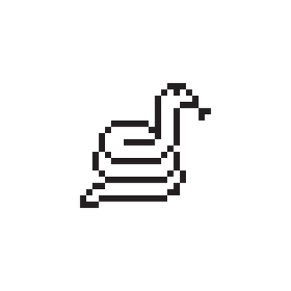 Snake icon by Susan Kare, digital artwork